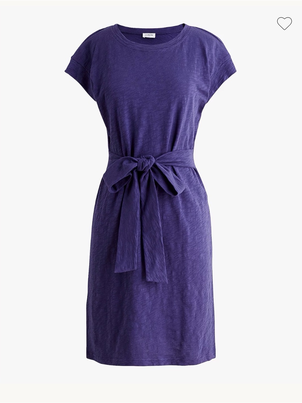 J. Crew Deep Purple Tie-Waist Mini Dress